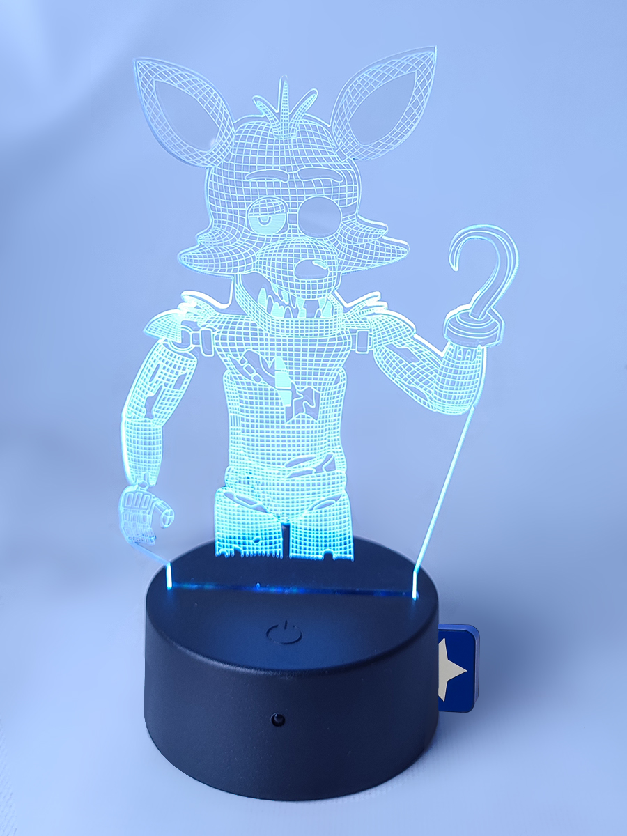 3D ночник StarFriend аниматроник ФНАФ Фокси Пять ночей у Фредди 7 цветов usb 22 см 1599₽
