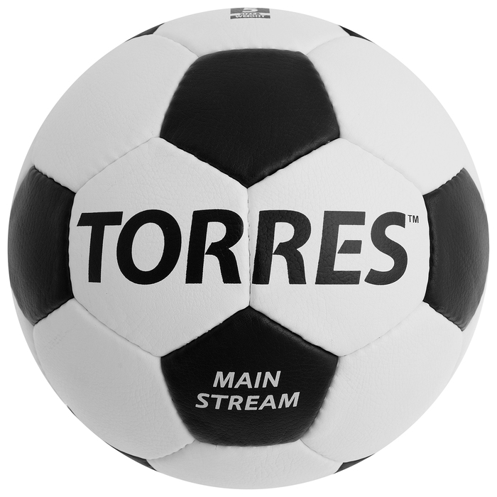 

Мяч футбольный TORRES Main Stream, PU, ручная сшивка, 32 панели, размер 5, 434 г, Белый;черный, Main Stream