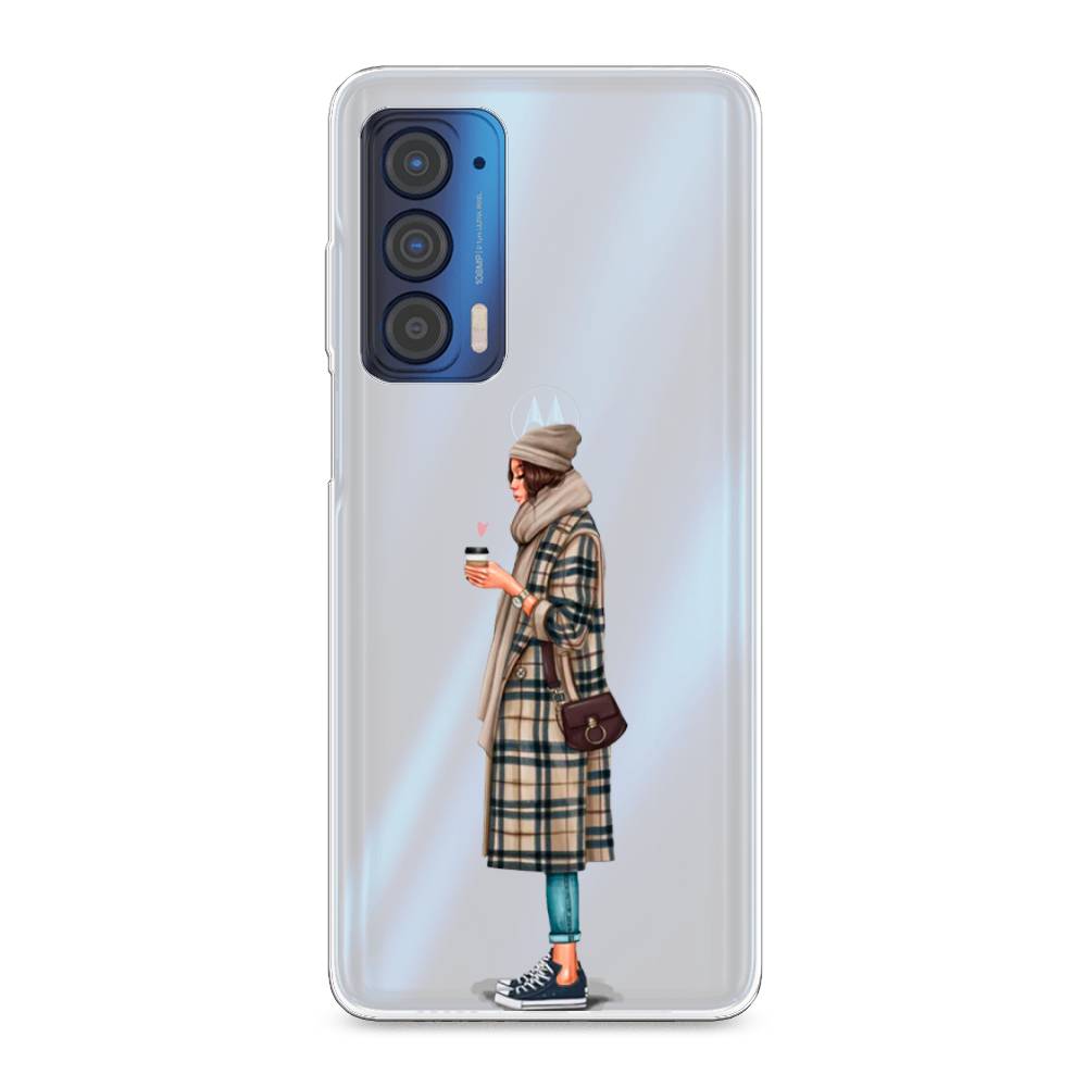 

Чехол для Motorola Edge (2021) "Утренний кофе", Коричневый;бежевый, 242950-6