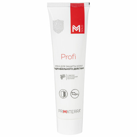 Крем защитный 100 мл M SOLO PROFI гидрофильный для кожи, комплект 15 шт., от масел, красок защитный крем для кожи гидрофобного действия алфавит защиты