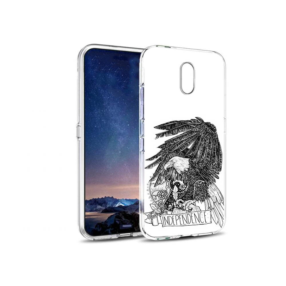 

Чехол MyPads Tocco для BQ 5016G черно белый сокол, Прозрачный, Tocco