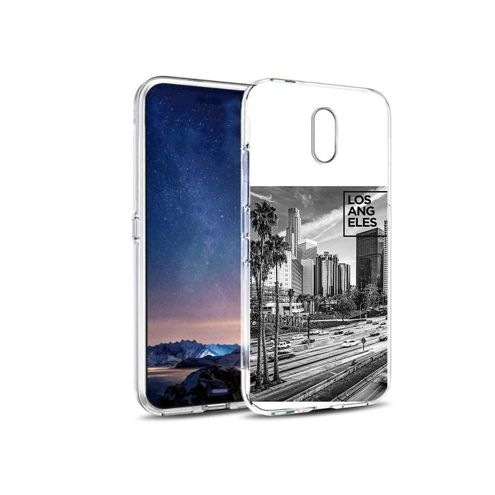 

Чехол MyPads Tocco для BQ 5016G черно белый лос анджелес, Прозрачный, Tocco