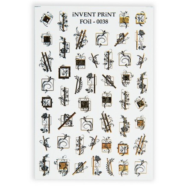 

Фольгированный слайдер iNVENT PRiNT Вензеля Бабочки Геометрия Цветы, FOiL-038