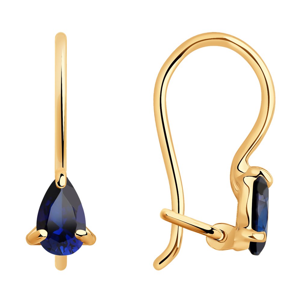

Серьги женские из золота SOKOLOV 727424, корунд, 727424