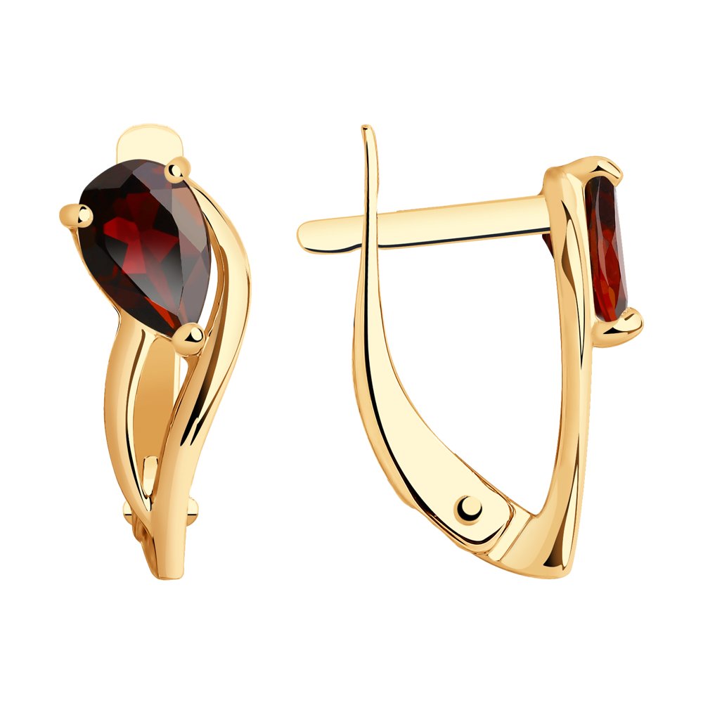 

Серьги женские из золота SOKOLOV 727397, гранат, 727397