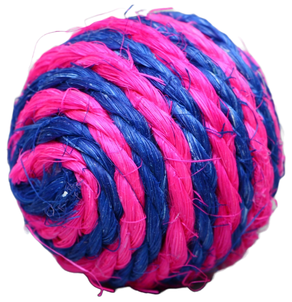 Мяч сизалевый Полосатик, 5 см, микс цветов