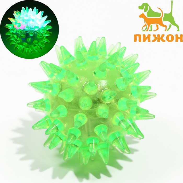 

Мяч светящийся мини для кошек, TPR, 3,5 см, зелёный