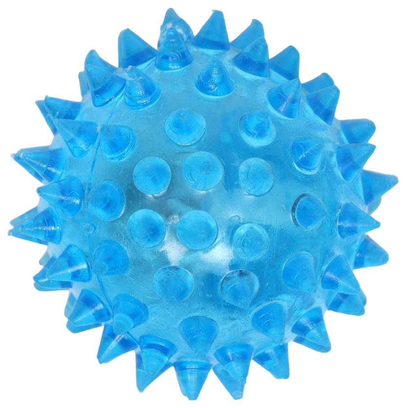 Мяч светящийся для животных, малый, TPR, 4,5 см, голубой