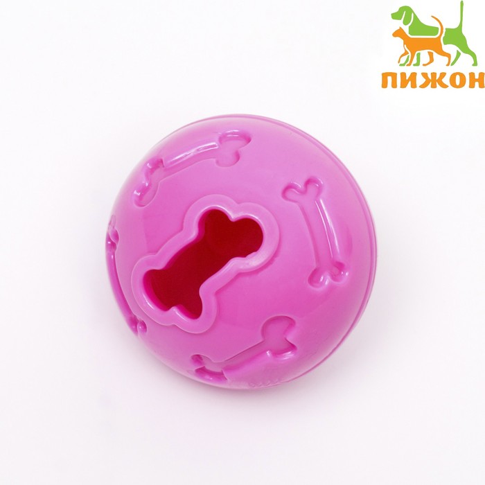 

Мяч под лакомства, утолщённый TPR, 7 см, розовый
