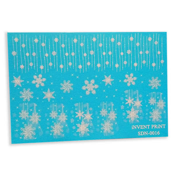 

Слайдер iNVENT PRiNT Снежинки Новый год Зима, SDN-16, Белый