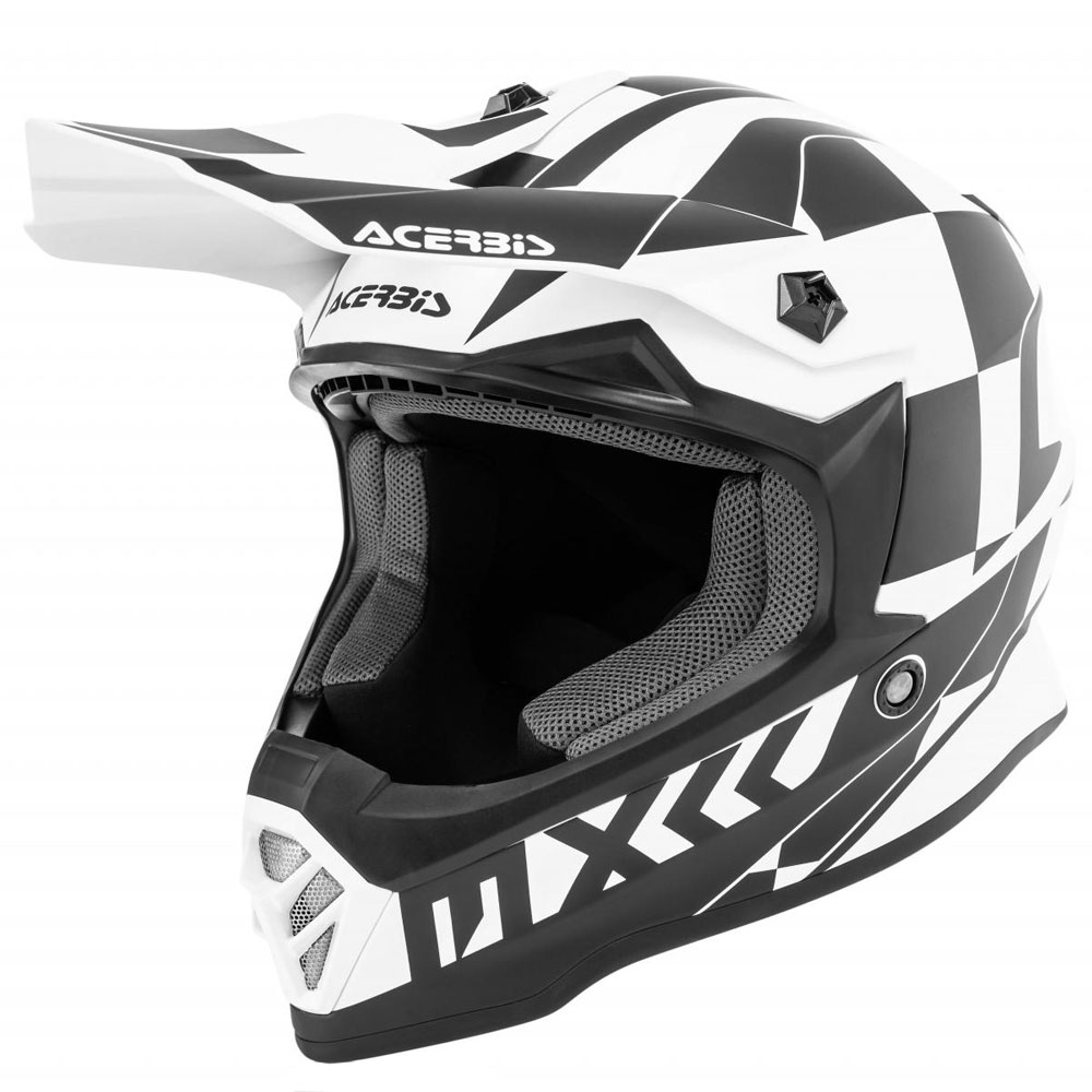 фото Шлем детский acerbis impact steel junior white/black m (49-50)