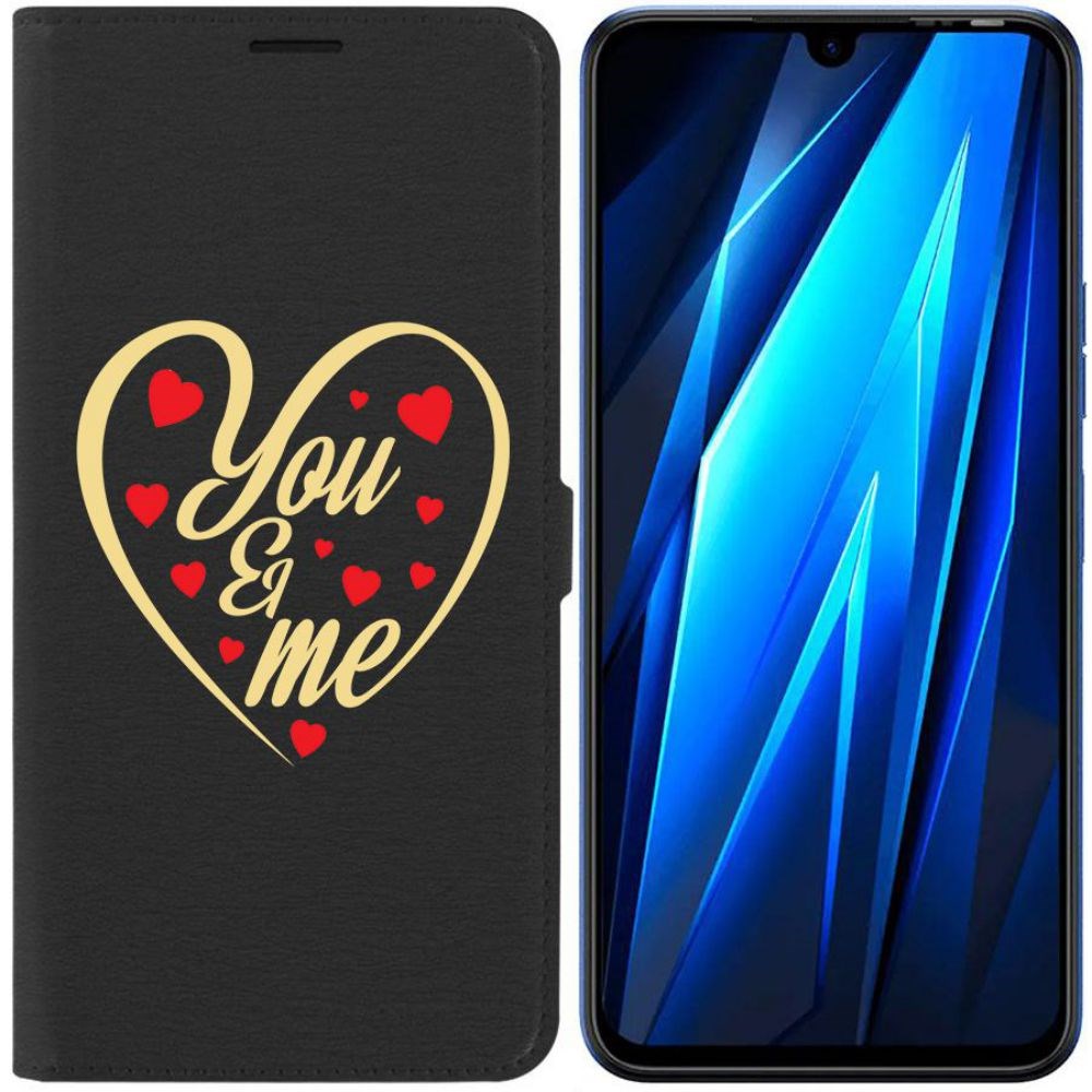 

Чехол-книжка Eco для Tecno Pova 4 Pro Ты и Я (черный)