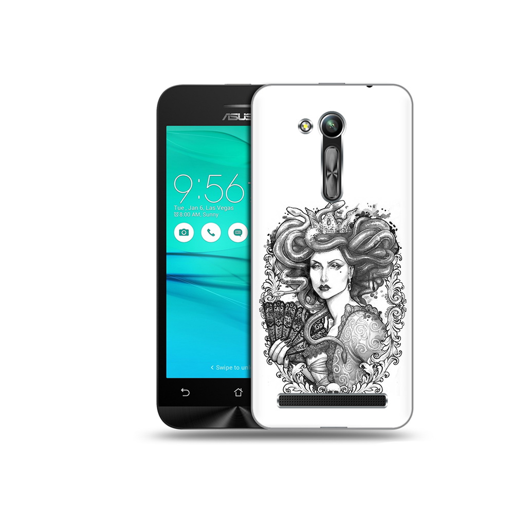 

Чехол MyPads Tocco для Asus ZenFone Go (ZB452KG) медуза черно белый, Прозрачный, Tocco