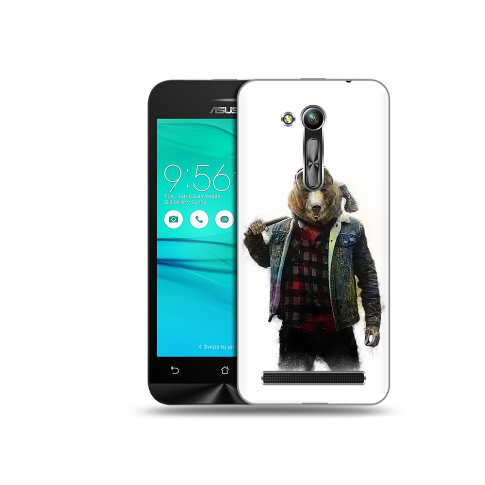 

Чехол MyPads Tocco для Asus ZenFone Go (ZB452KG) медведь с топором, Прозрачный, Tocco