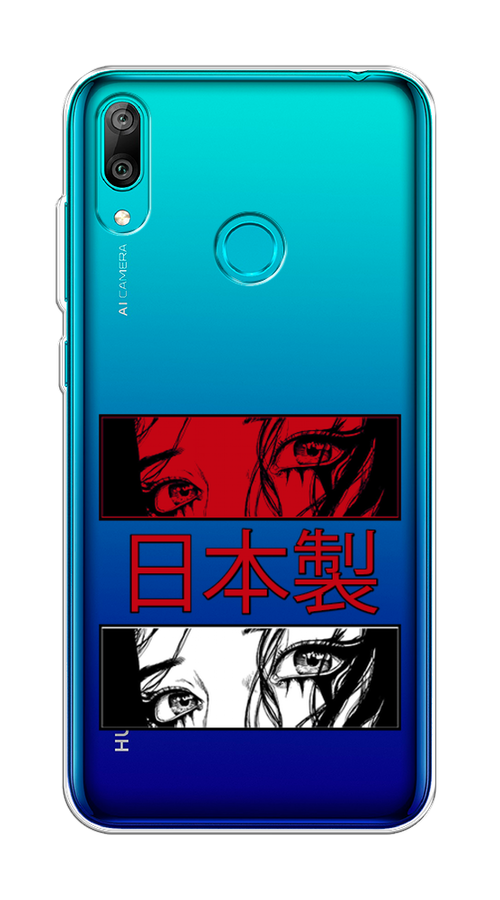 

Чехол на Huawei Y7 2019 "Аниме глаза манга", Красный;белый;черный, 68450-4