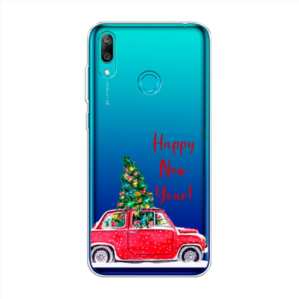 

Чехол на Huawei Y7 2019 "Happy New Year", Красный;зеленый, 68450-5