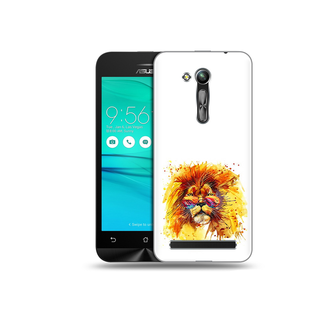 

Чехол MyPads Tocco для Asus ZenFone Go (ZB452KG) лев в очках, Прозрачный, Tocco