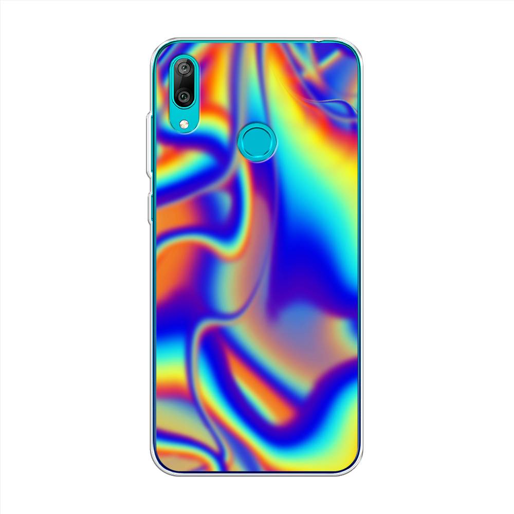 

Чехол на Huawei Y7 2019 "Яркая голограмма", Разноцветный, 68450-3