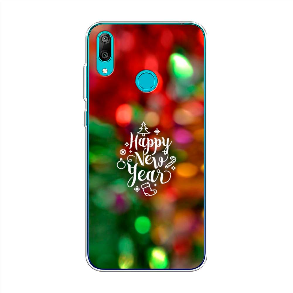 

Чехол на Huawei Y7 2019 "Новый Год на елке", Зеленый;красный;желтый, 68450-5