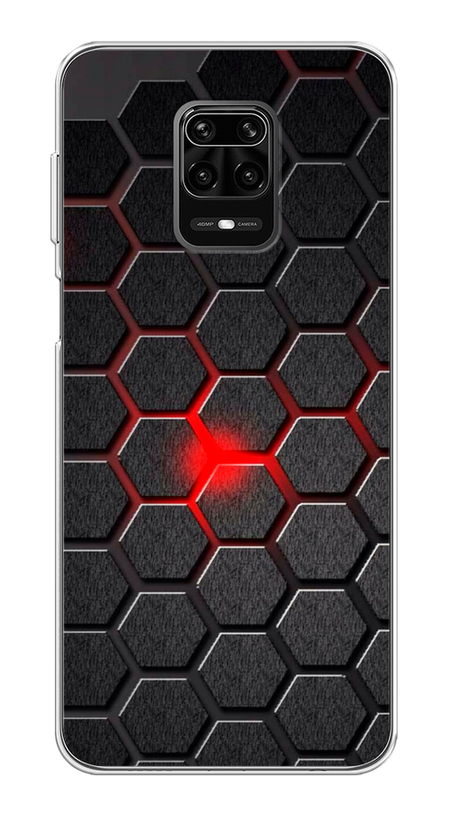 

Чехол на Xiaomi Redmi Note 9 Pro/9S "Соты красные", Красный;черный;серый, 38050-3