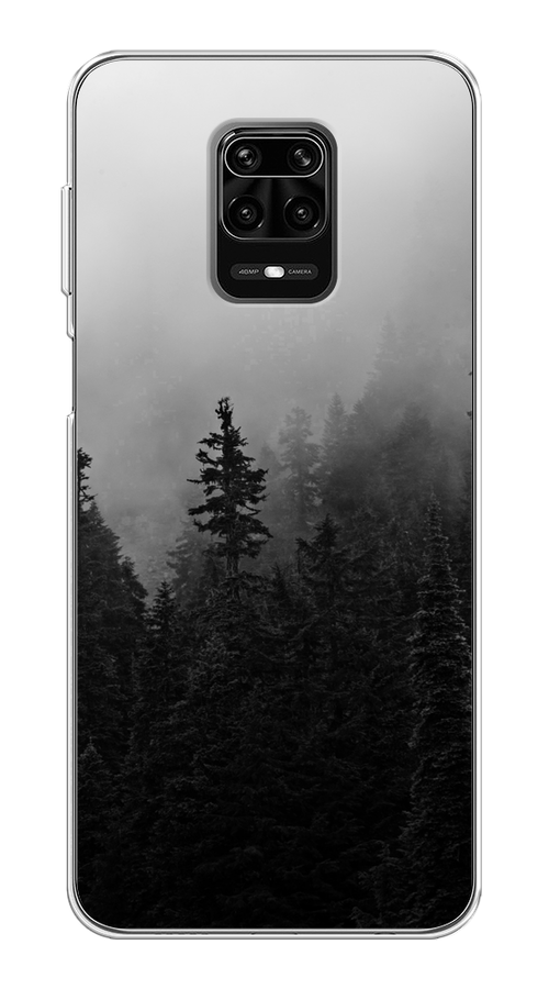 

Чехол на Xiaomi Redmi Note 9 Pro/9S "Туманный лес", Серый;черный, 38050-2