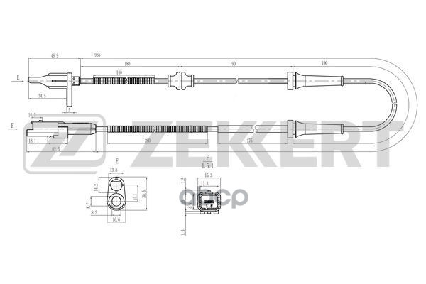 

Датчик ABS передн. Citroen C4 Cactus 14- C3 II III 09- C3 Picasso 09- Peugeot 207 06-