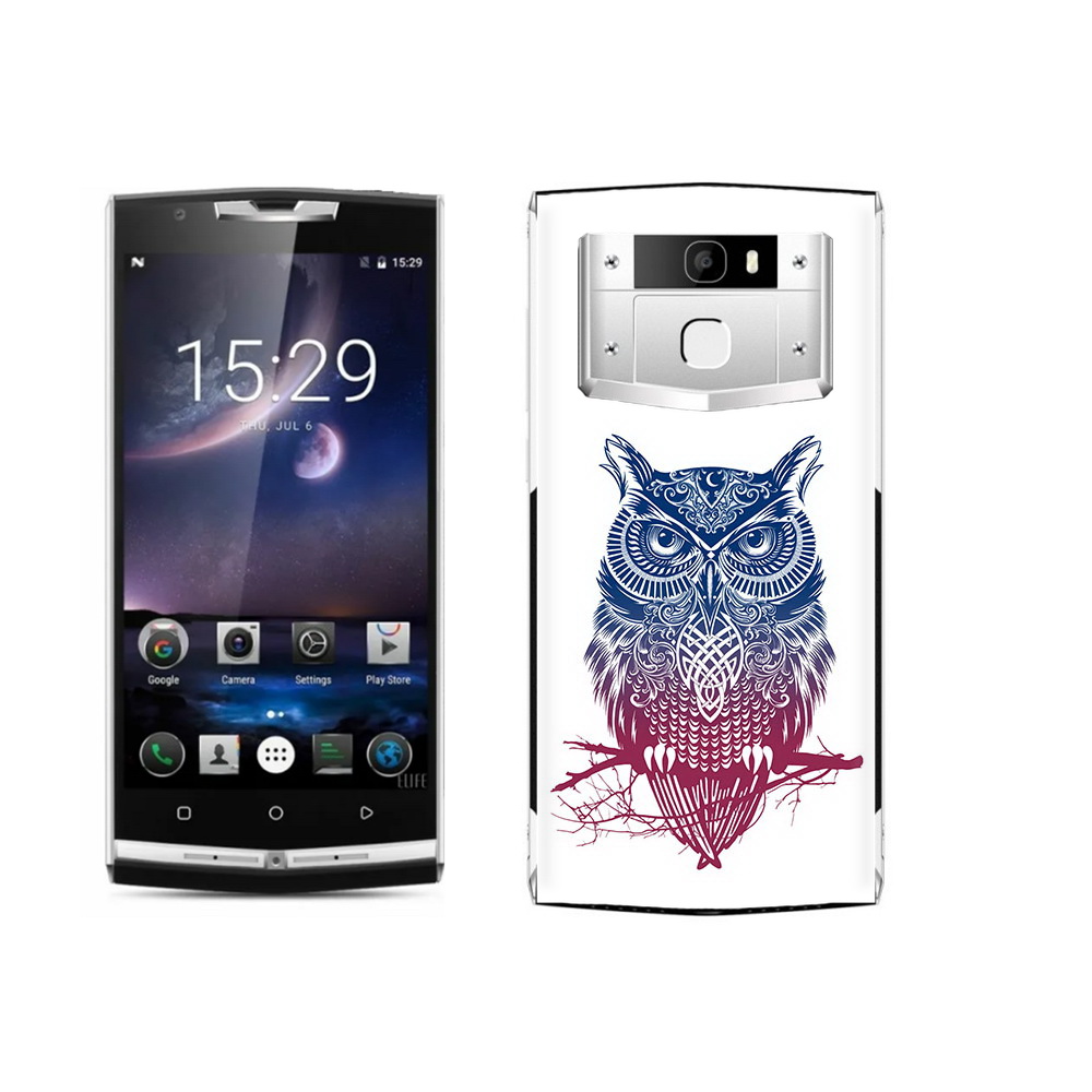 

Чехол MyPads Tocco для Oukitel K10000 Pro хиппи сова, Прозрачный, Tocco
