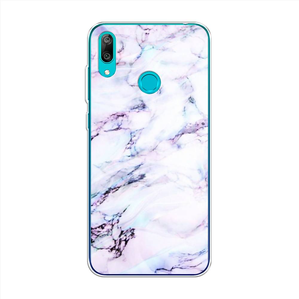 

Чехол на Huawei Y7 2019 "Радужный мрамор", Серый;фиолетовый, 68450-3