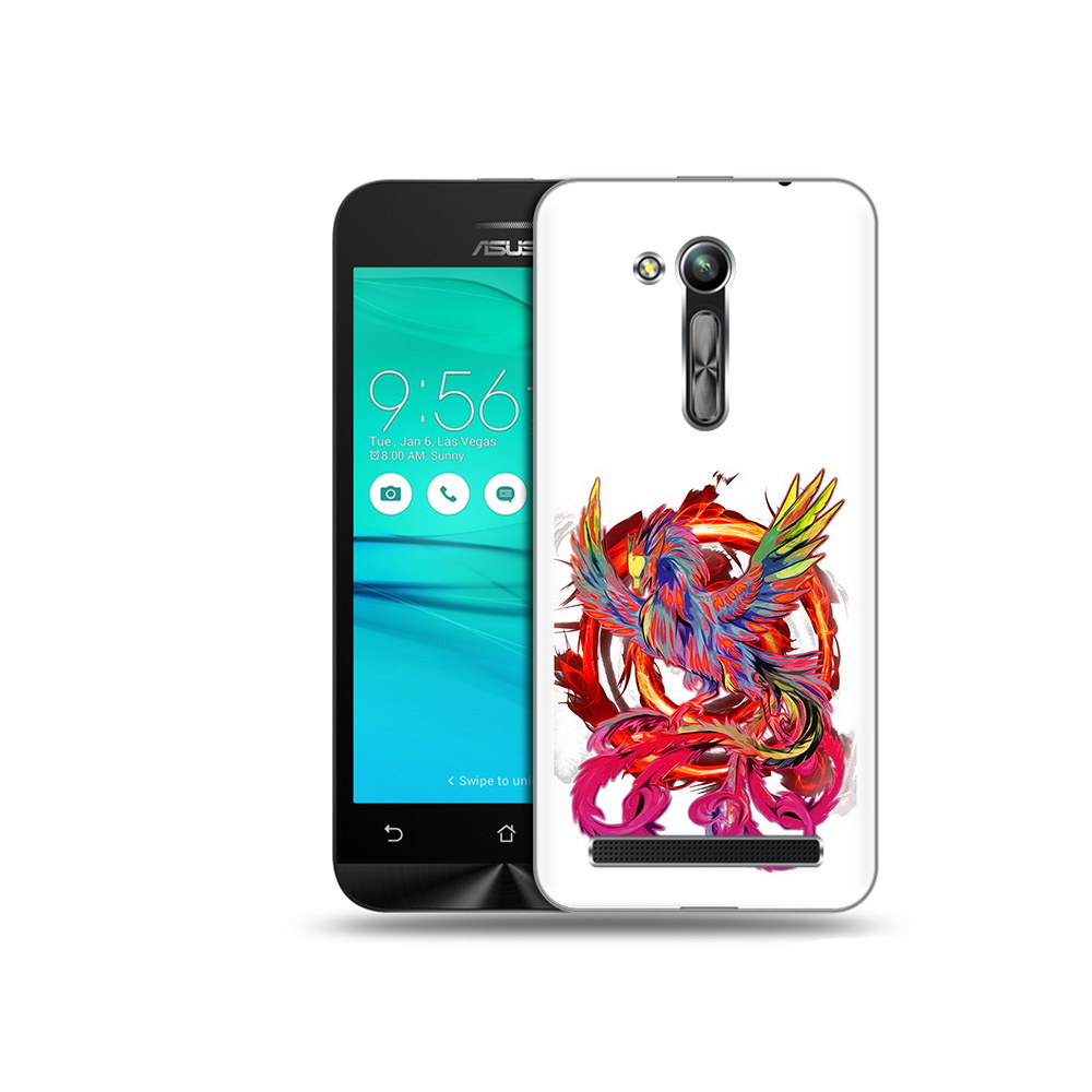 Чехол MyPads Tocco для Asus ZenFone Go (ZB452KG) красочный феникс