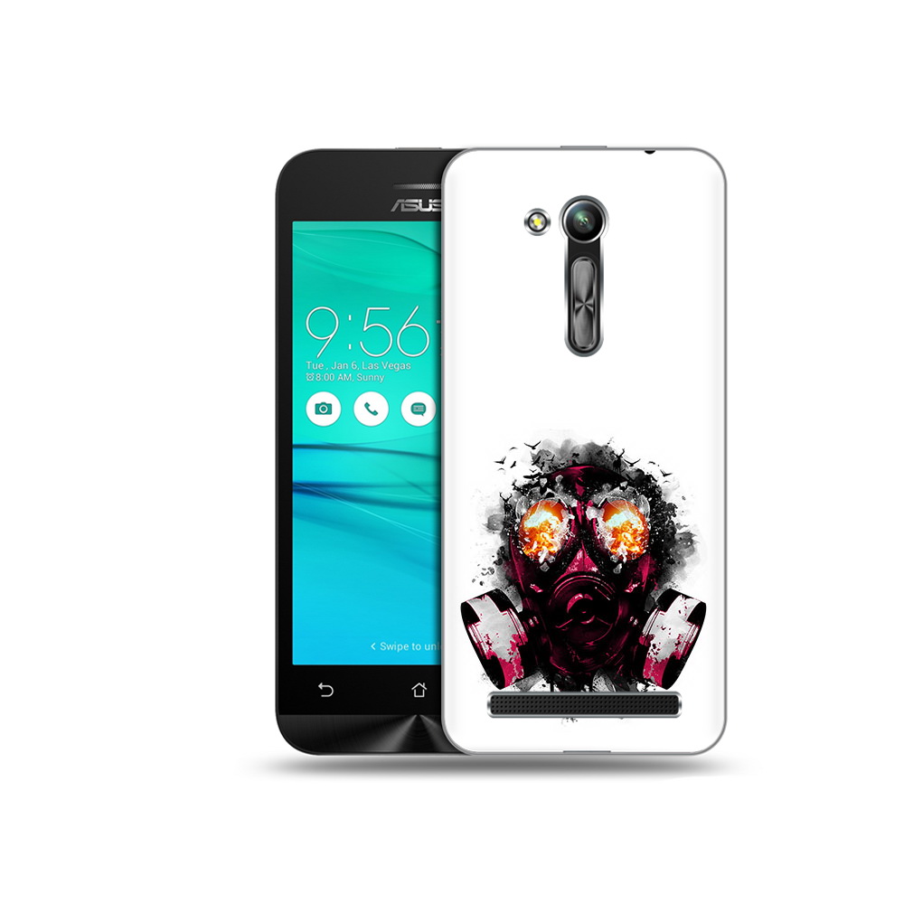 Чехол MyPads Tocco для Asus ZenFone Go (ZB452KG) красный противогаз