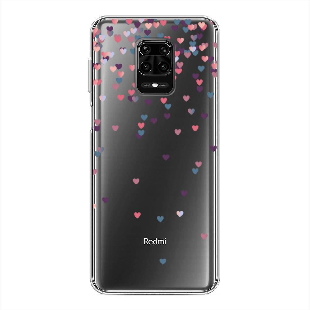 

Чехол на Xiaomi Redmi Note 9S "Посыпка сердечки", Розовый;фиолетовый, 37950-3
