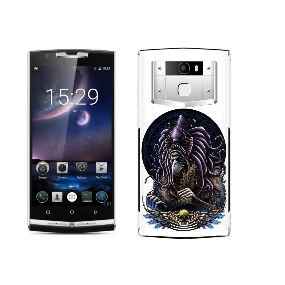 

Чехол MyPads Tocco для Oukitel K10000 Pro умный ворон, Прозрачный, Tocco