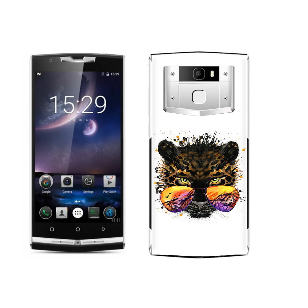 

Чехол MyPads Tocco для Oukitel K10000 Pro тропический леопард, Прозрачный, Tocco