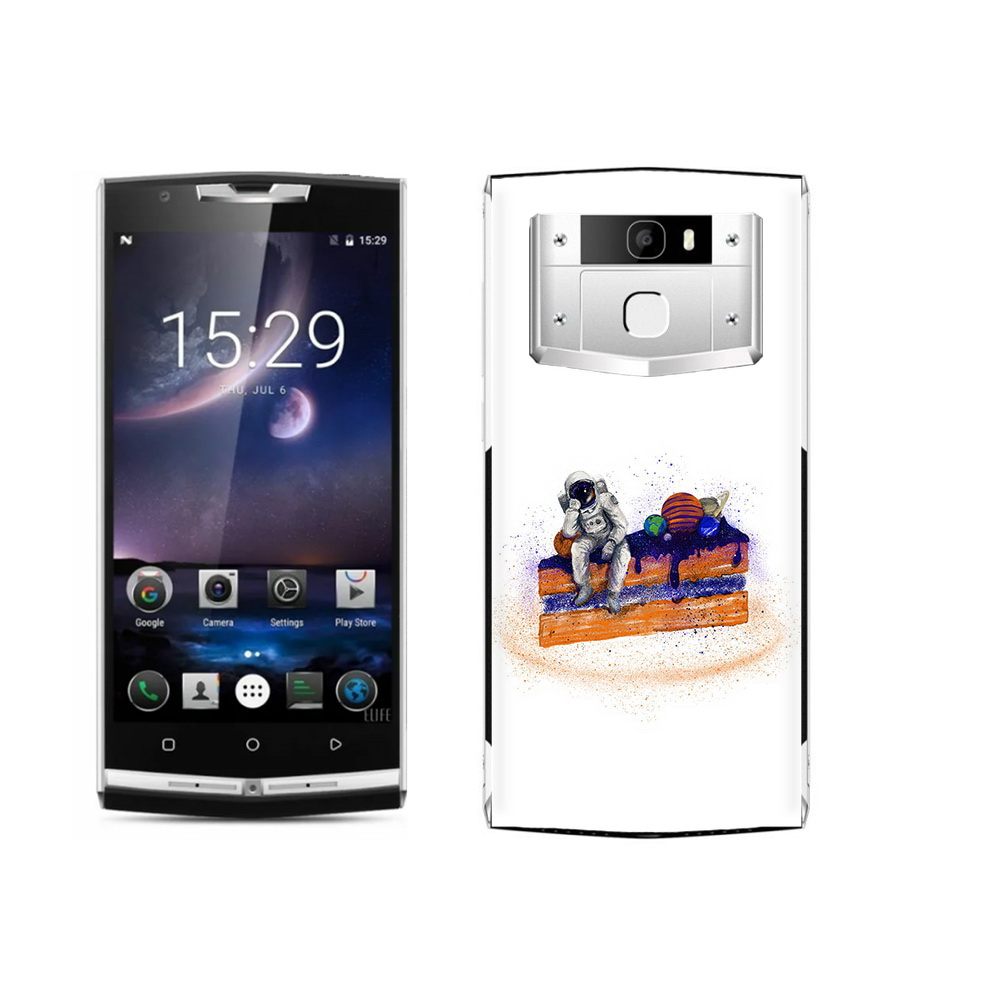 

Чехол MyPads Tocco для Oukitel K10000 Pro торт с планетами, Прозрачный, Tocco