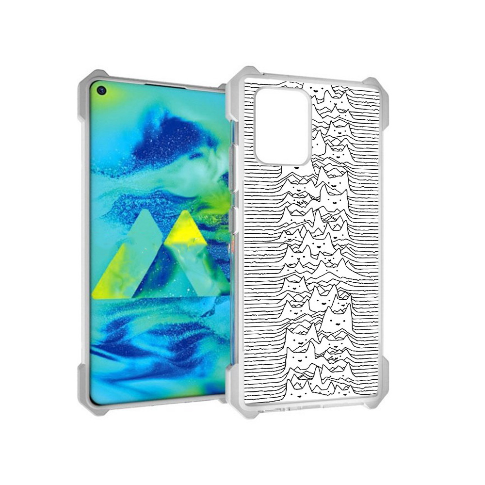 

Чехол MyPads Tocco для Samsung Galaxy S10 Lite черно белые коты 3D (PT143840.502.682), Прозрачный, Tocco