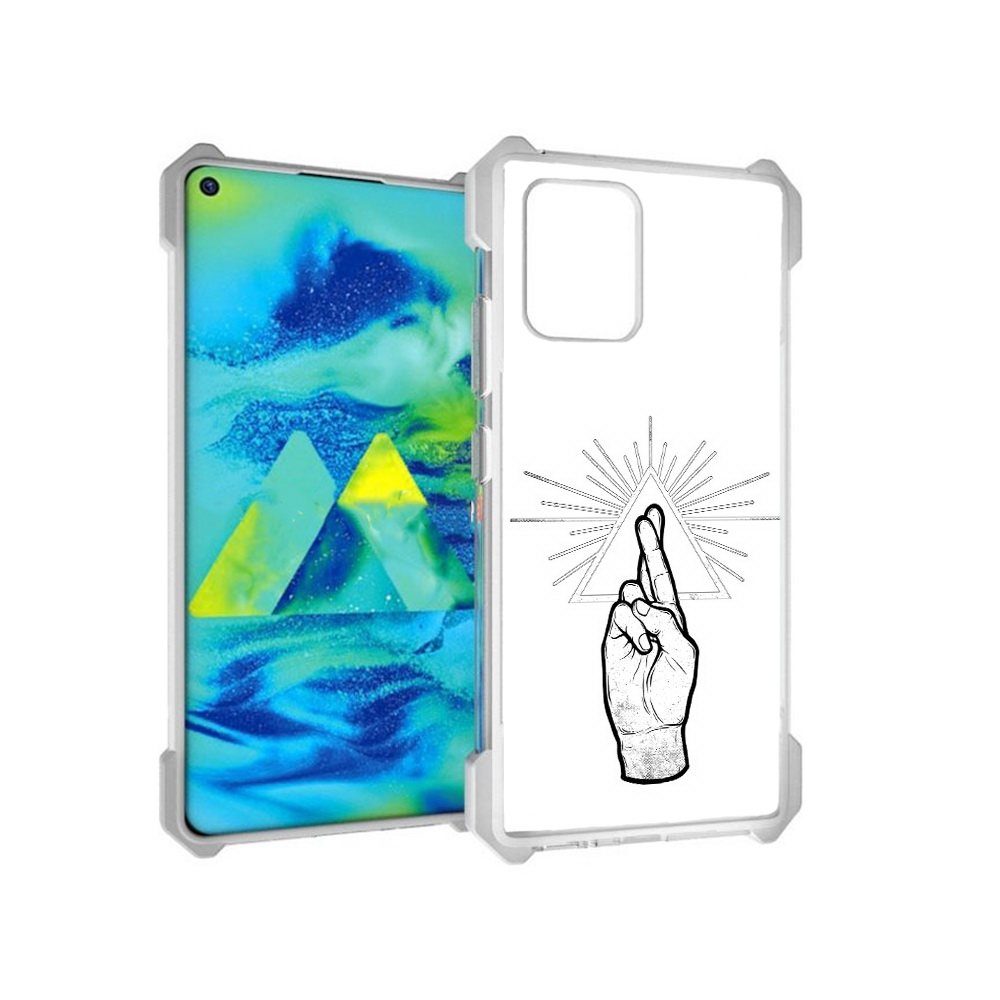 

Чехол MyPads Tocco для Samsung Galaxy S10 Lite черно белая рука (PT143840.502.681), Прозрачный, Tocco