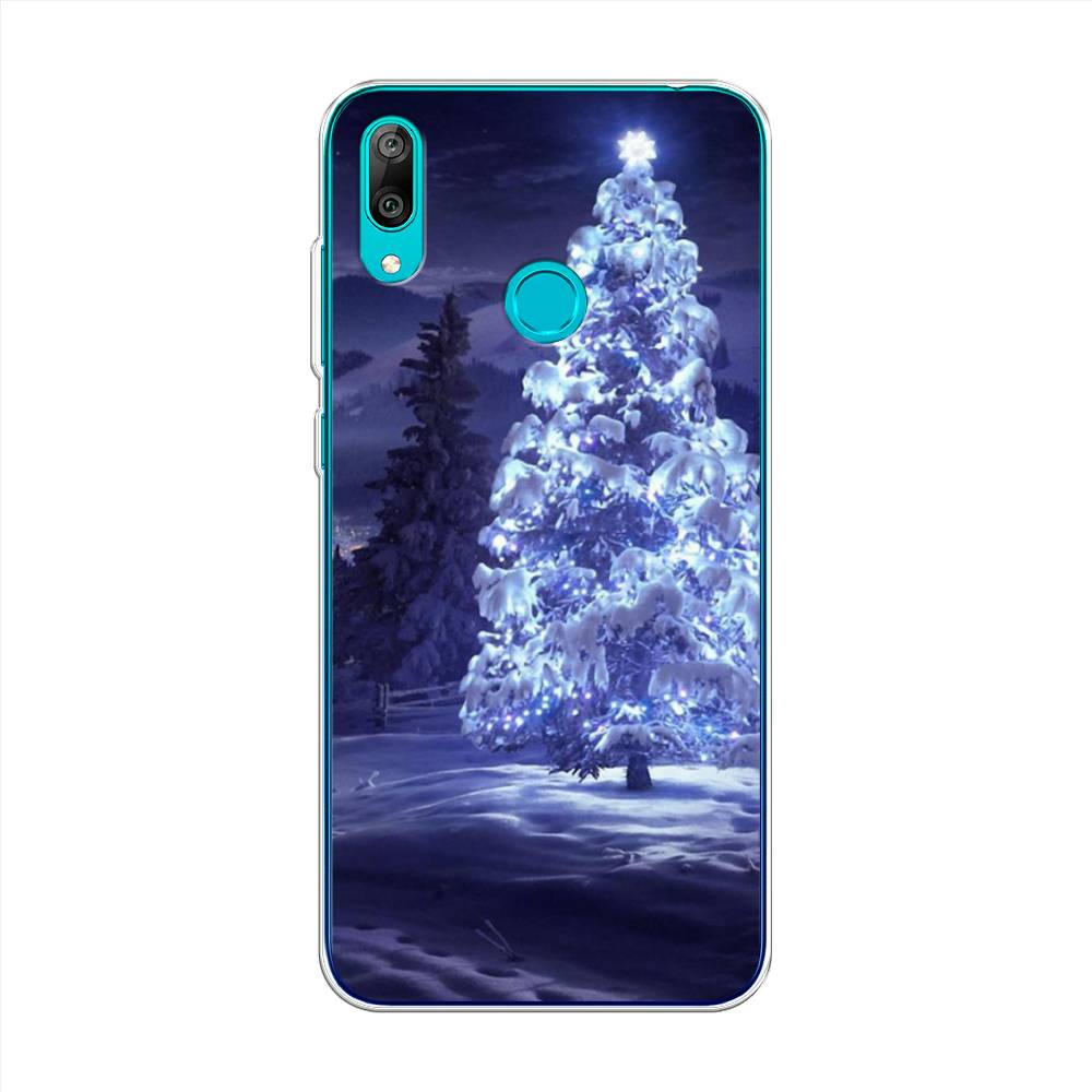 

Чехол на Huawei Y7 2019 "Зима 4", Синий;черный;белый, 68450-2
