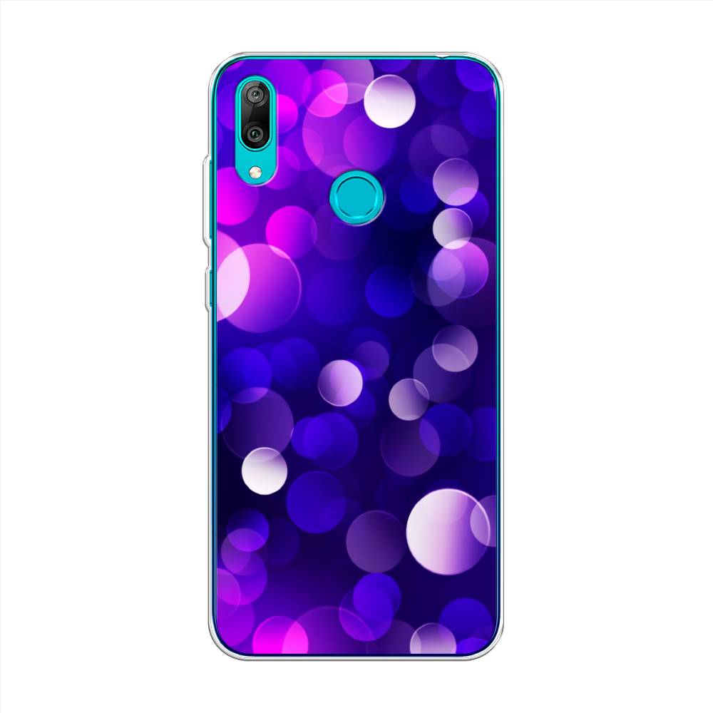 

Чехол на Huawei Y7 2019 "Абстракция 27", Фиолетовый, 68450-3