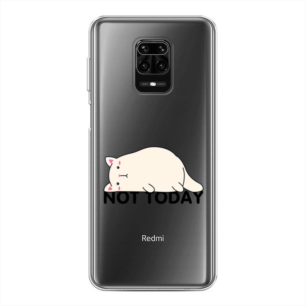 

Чехол на Xiaomi Redmi Note 9S/Note 9 Pro "Cat not today", Белый;розовый;черный, 37950-1