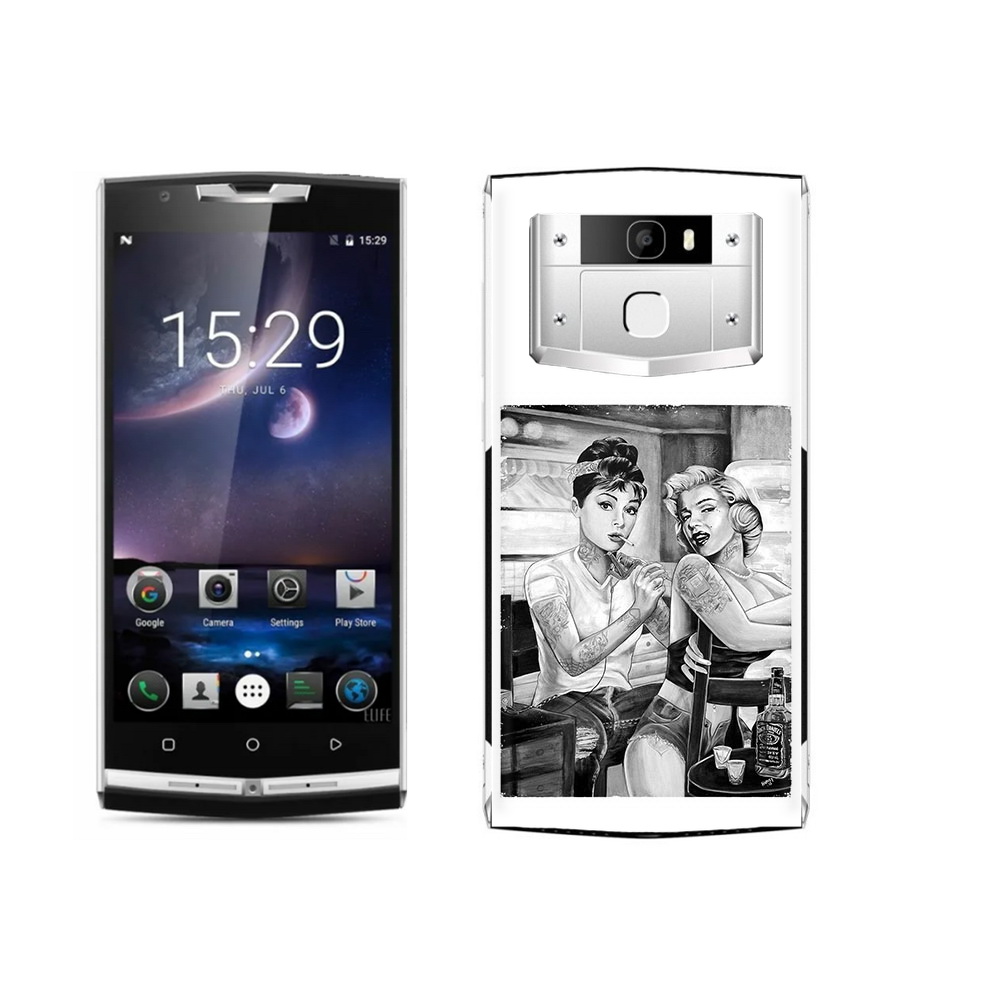 

Чехол MyPads Tocco для Oukitel K10000 Pro тату мастер, Прозрачный, Tocco