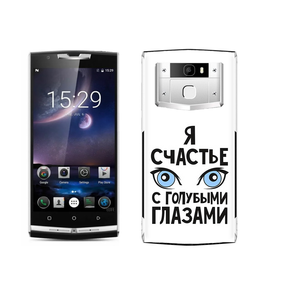

Чехол MyPads Tocco для Oukitel K10000 Pro счастье с голубыми глазами, Прозрачный, Tocco