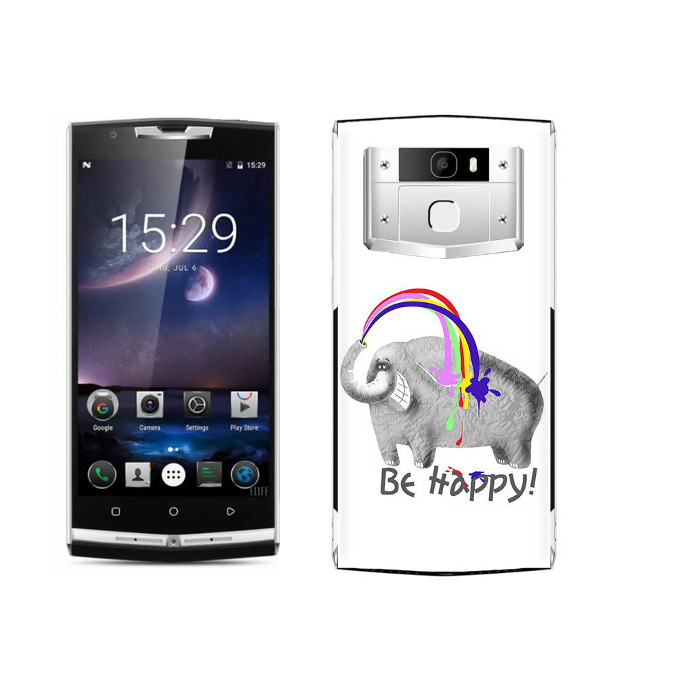 

Чехол MyPads Tocco для Oukitel K10000 Pro счастливый слон, Прозрачный, Tocco