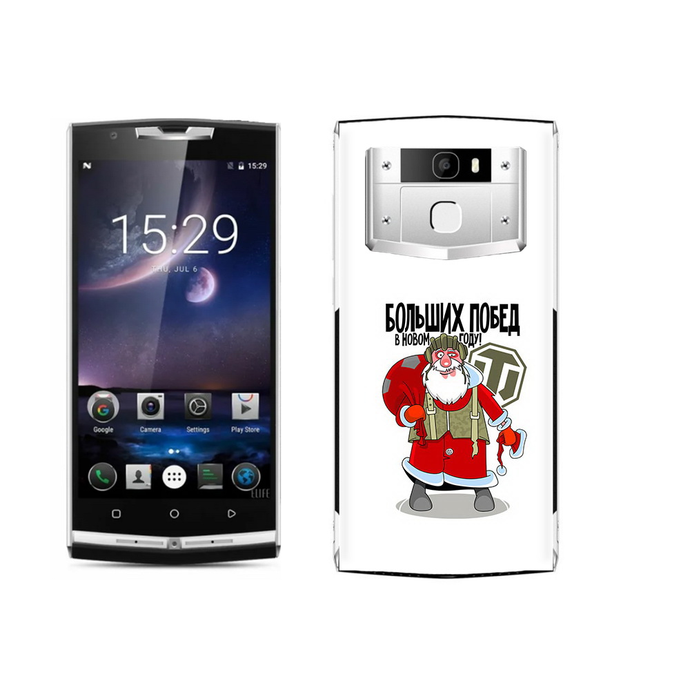 

Чехол MyPads Tocco для Oukitel K10000 Pro Дед мороз и World of Tanks, Прозрачный, Tocco