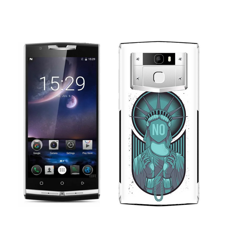 

Чехол MyPads Tocco для Oukitel K10000 Pro статуя свободы зеленый, Прозрачный, Tocco