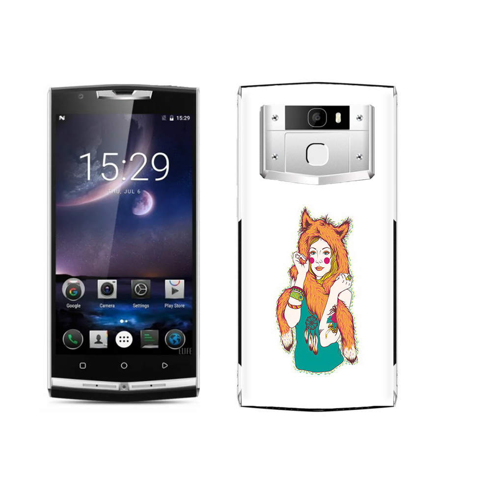 

Чехол MyPads Tocco для Oukitel K10000 Pro Девушка лиса, Прозрачный, Tocco