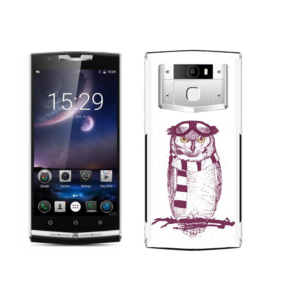 

Чехол MyPads Tocco для Oukitel K10000 Pro сова-летчик, Прозрачный, Tocco