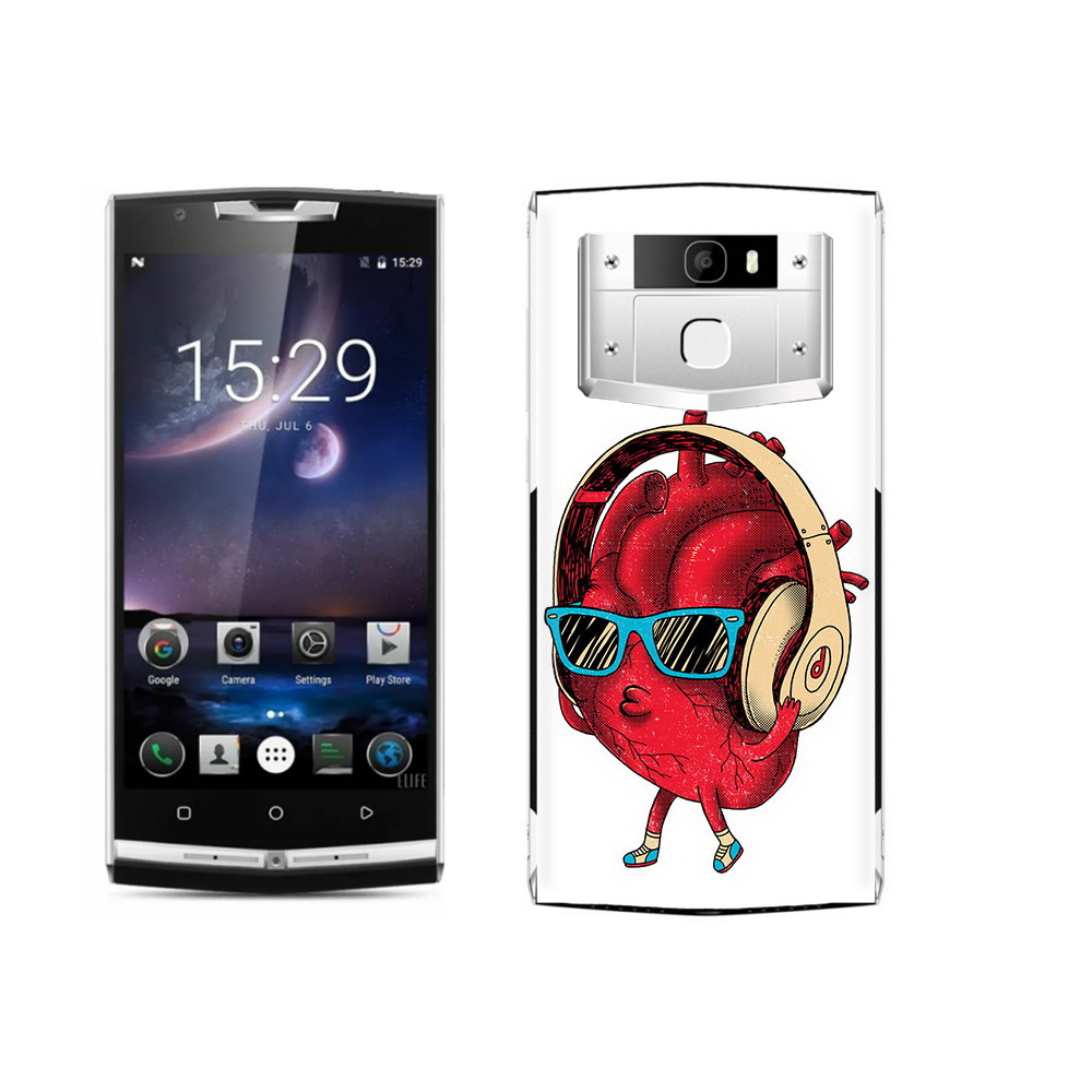 

Чехол MyPads Tocco для Oukitel K10000 Pro слушай сердце, Прозрачный, Tocco