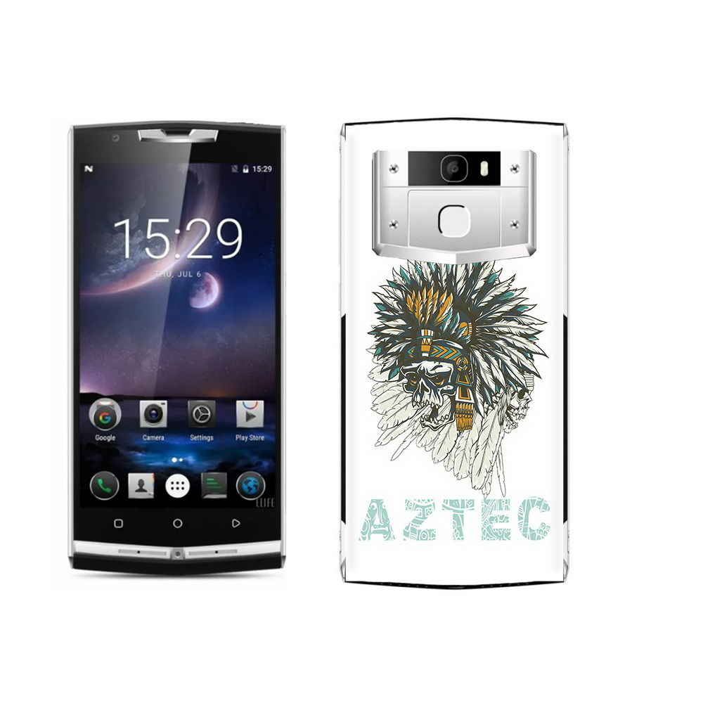 

Чехол MyPads Tocco для Oukitel K10000 Pro скелет индеец, Прозрачный, Tocco