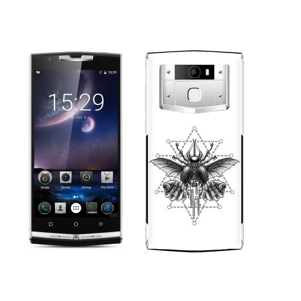

Чехол MyPads Tocco для Oukitel K10000 Pro скарабей, Прозрачный, Tocco