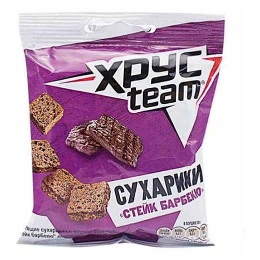 

Сухарики Хрусteam стейк барбекю 30 г